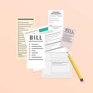 Illustration of bills